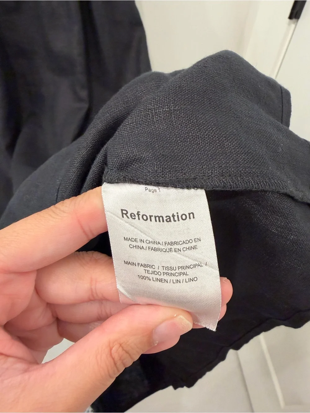 NEW Reformation Odette Black Linen Midi Dress Size 4 - Picture 9 of 9